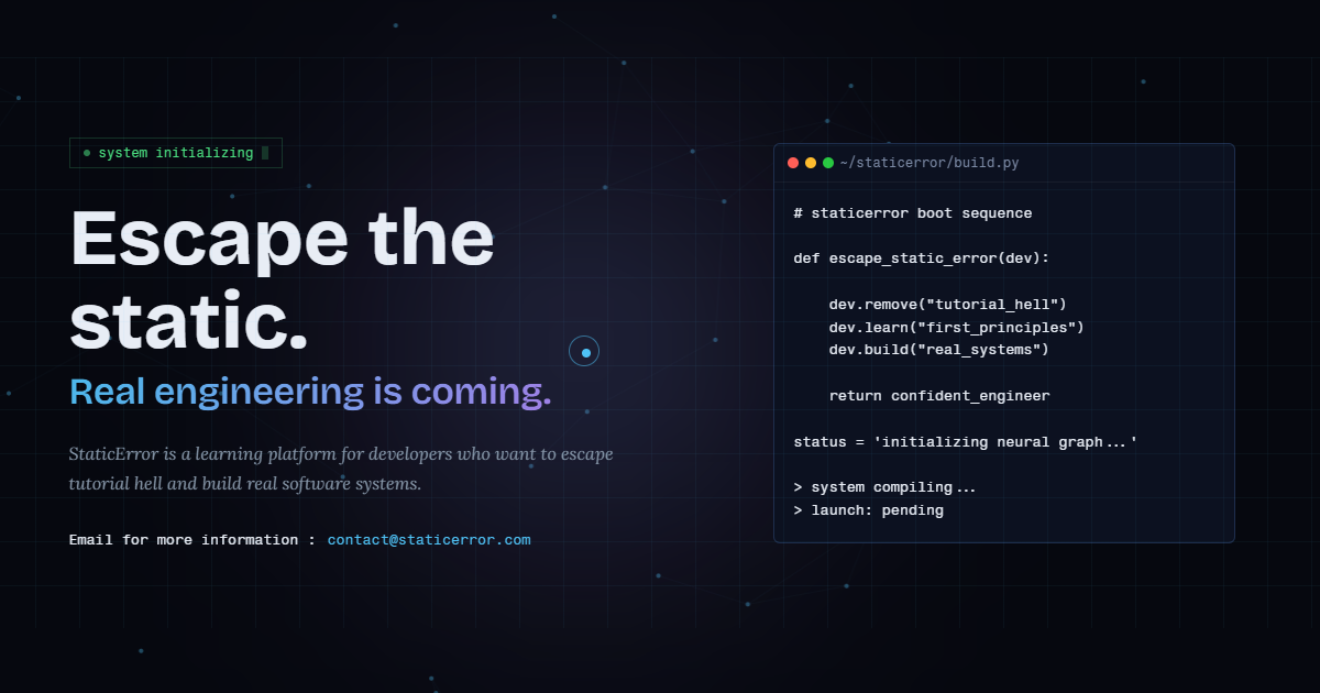 Static Image Error StaticError — Python Projects, Django Backend Development & Real ...